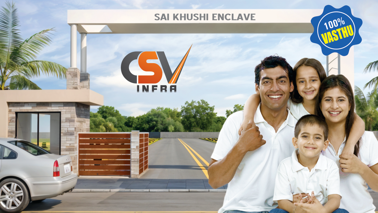 Sai Khushi Enclave entrance illustration from the brochure